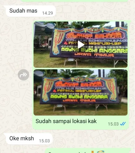 Pengiriman Papan Bunga Cintalanggeng Tegalwaru